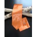set stropdas manchetknopen pochet oranje effen glans